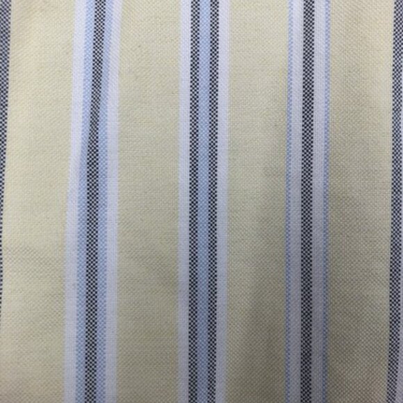 LL Bean Button Up Shirt Yellow Blue Gray Striped Size 16 Reg 0AUR8 Short Sleeve - Picture 5 of 9